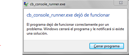 Error console