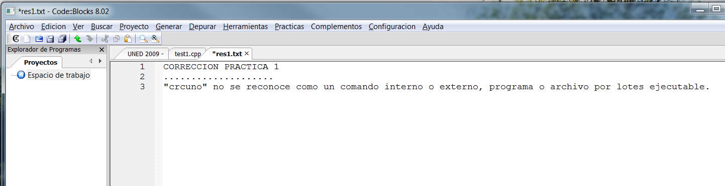 Error de crcuno